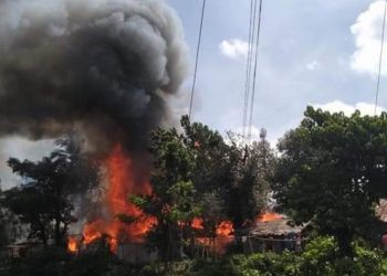 বান্দরবা‌নে আগু‌নে ১৯‌টি ঘর পুড়ে ছাই